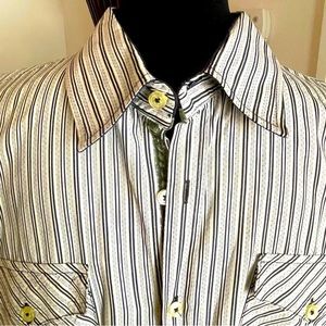 ARNOLD ZIMBERG Men’s Designer Long Sleeve Stripe shirt! Like new! XL